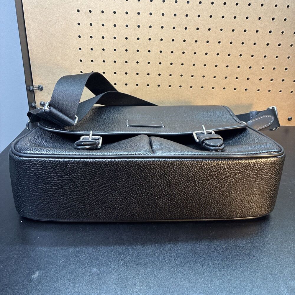 COACH Sprint Leather Messenger Bag Crossbody Bag Black F2444 CL952 - Picture 8 of 16